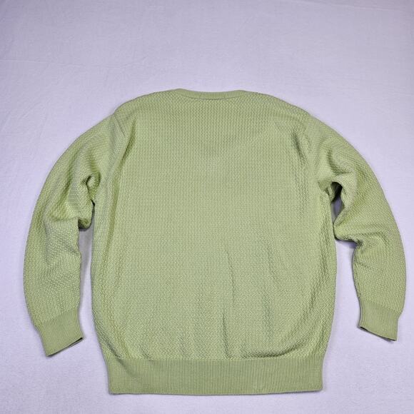 VTG Augusta National Masters Sweater Womens XL Magnolia Lane V-Neck Green Knit - Picture 6 of 14